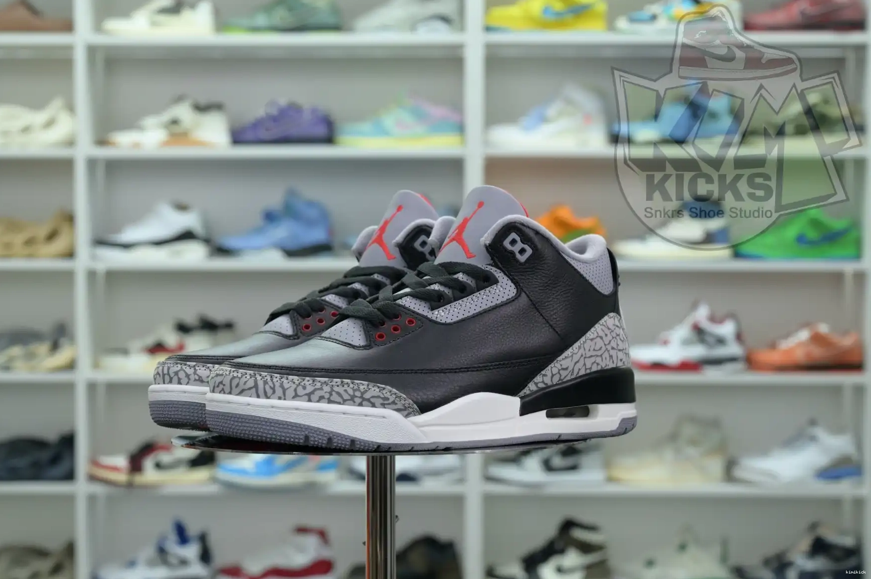 Kimikick 3“Black Reimagined” Jordan Air Cement 0501